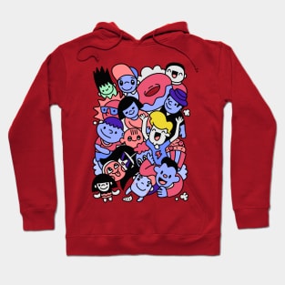 Happy kid cartoon doodle collection Hoodie